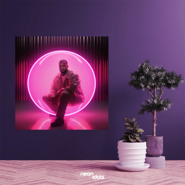 Menő rapper LED-Neon Pop Art - Neonidols